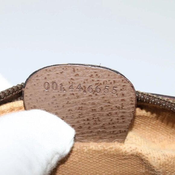 GUCCI GG Supreme Web Sherry Line Shoulder Bag PVC Beige 001 44 6655 Auth yk18967 - Picture 10 of 15